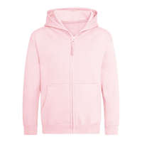 Just Hoods Kapucnis gyerek pulóver, Just Hoods AWJH050J, elején végig cipzárral, Baby Pink-5/6