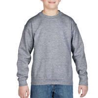 Gildan Gildan kereknyakú gyerek pulóver, GIB18000, Graphite Heather-S