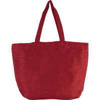 Kimood Kimood nagy juta táska hosszú füllel és pamut béléssel KI0231, Washed Crimson Red