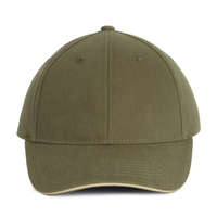 K-UP Baseball sapka, KP011, 6 paneles, Olive Green/Beige