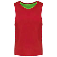 Proact Proact két rétgű, eltérő színű gyerek ujjatlan kifordítható sportpóló PA048, Sporty Red/Fluorescent Green-10/14