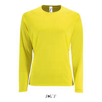 SOL&#039;S SOL&#039;S Női hosszú ujjú sport póló SO02072, Neon Yellow-2XL