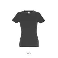 SOL&#039;S SOL&#039;S MISS Női kereknyakú rövid ujjú pamut póló SO11386, Dark Grey-XL