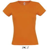 SOL&#039;S SOL&#039;S MISS Női kereknyakú rövid ujjú pamut póló SO11386, Orange-2XL