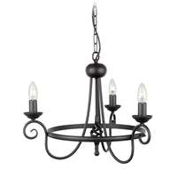 Elstead Elstead HARLECH fekete csillár (ELS-HR3A-BLACK) E14 3 izzós IP20