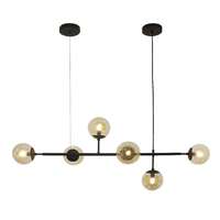 Azzardo Azzardo Helios fekete-átlátszó függesztett lámpa (AZ-4698) E14 6 izzós IP20