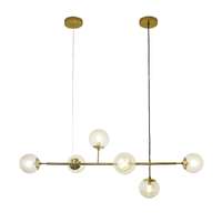 Azzardo Azzardo Helios arany-átlátszó függesztett lámpa (AZ-4699) E14 6 izzós IP20