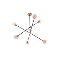 Azzardo Azzardo Solen arany-fekete függesztett lámpa (AZ-4700) E14 6 izzós IP20