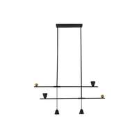 Azzardo Azzardo Spoleto fekete-arany LED függesztett lámpa (AZ-5642) LED 6 izzós IP20