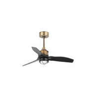 Faro Faro Just Fan XS arany-fekete LED mennyezeti csillár ventilátor (FAR-33429WP-10) LED 1 izzós IP20