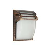 Prezent Prezent Amalfi antik barna-átlátszó vízvédett kültéri fali lámpa (PRE-39039) E27 1 izzós IP44