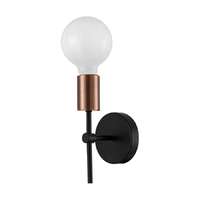 Prezent Prezent Ball fekete-bronz falikar (PRE-17204) E27 1 izzós IP20