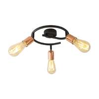 Prezent Prezent Daria fekete mennyezeti spotlámpa (PRE-75562) E27 3 izzós IP20