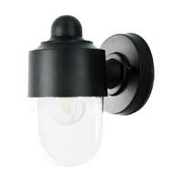 Prezent Prezent Halifax fekete-átlátszó vízvédett kültéri fali lámpa (PRE-48324) E27 1 izzós IP44