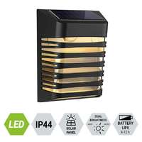 Prezent Prezent Ruff fekete napelemes LED kültéri fali lámpa (PRE-65280) LED 1 izzós IP44