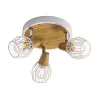 Prezent Prezent Tameta fehér-barna mennyezeti spotlámpa (PRE-27505) E14 3 izzós IP20