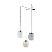 TK Lighting TK Lighting Elio átlátszó-borostyán-füstszínű függesztett lámpa (TK-5972) E27 3 izzós IP20