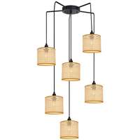 Viokef Viokef Erica natúr-fekete függesztett lámpa (VIO-4275000) E14 6 izzós IP20