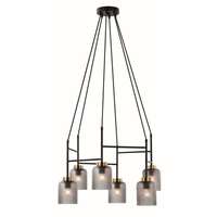 Viokef Viokef Zac füstszínű-fekete függesztett lámpa (VIO-4247100) E27 6 izzós IP20