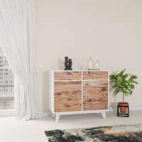 Fenyő 2 fiókos 2 ajtós komód