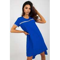 FiatalDivat Rövid, aszimmetrikus, hátul meghosszabbított ruha, 86337-es modell, királykék színben