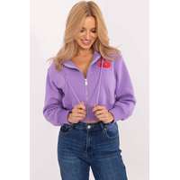 FiatalDivat Rövid cipzáras pulóver 33102 színű lila mintával