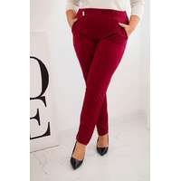 FiatalDivat Pamut nadrág rugalmas derékpánttal 6914 bordó modell