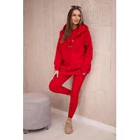 FiatalDivat 3 részes pulóver + felső + leggings szett 9446 piros