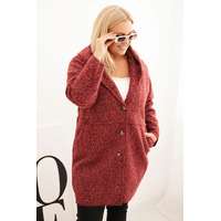FiatalDivat Bordó oversize kabát kapucnival és zsebekkel, 5198-as modell