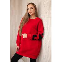 FiatalDivat Szigetelt pulóver California model 9592 piros felirattal