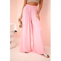FiatalDivat Széles, bő nadrág elasztikus derékpánttal, 3180-as modell élénk rózsaszín