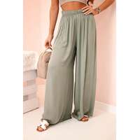 FiatalDivat Széles, bő nadrág elasztikus derékpánttal, 3180-as modell, khaki színű