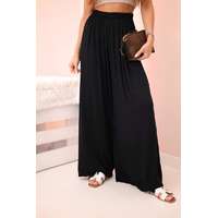 FiatalDivat Széles, bő nadrág elasztikus derékpánttal, 3180-as modell, fekete