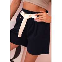 FiatalDivat Magas derekú rövidnadrág övvel, 53000-as modell, tengerészkék színben