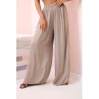 FiatalDivat Széles, bő nadrág gumis derékkal, 3180-as modell, teve színben