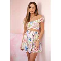 FiatalDivat Blúzból és szoknyából álló szett reneszánsz stílusban modell 9273 ekrü szín