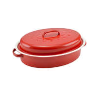 Perfect Home Zománcozott piros kacsasütő 37x26cm