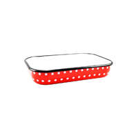 Perfect Home Zománcozott pöttyös piros tepsi 33cm