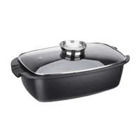 Royalty Line Royalty Line Tapadásmentes, Márvány bevonatú Tepsi Üvegfedővel 41 cm