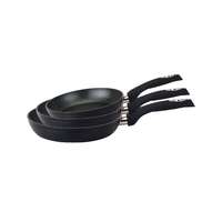 Royalty Line Royalty Line 3 részes márvány bevonatú tapadásmentes fekete serpenyő készlet