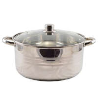 Perfect Home Rozsdamentes lábas 30 cm + üvegfedő 9 literes