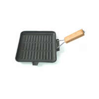 Perfect Home Öntöttvas grillserpenyő összecsukható nyéllel 21,5 * 21,5 cm