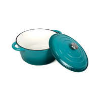 Perfect Home Stílusos Türkiz Öntöttvas Lábas Fedővel 20 cm, 2lit