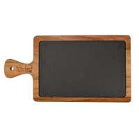 Perfect Home Elegáns Pala Nyeles Tálaló Akáciafa Tartóval 26*18 cm