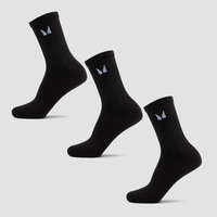 Myprotein - MP MP Unisex Crew Socks Zokni (3 pár) - Fekete - 43 - 46
