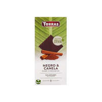Torras Torras Stevia Fahéjas étcsokoládé hozzáadott cukor nélkül, édesítőszerrel 125g