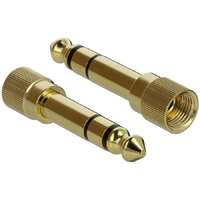 DeLOCK DeLOCK adapter 6,35 mm-es csatlakozó > 3,5 mm-es 3 tűs aljzat, csavarozható arany