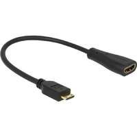 DeLOCK DeLOCK kábel HDMI mini C dugó > HDMI-A csatlakozó, fekete adapter, 23 cm