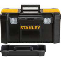 Stanley Stanley műanyag doboz Essential, 19" szerszámosláda fekete/sárga, rendszerezővel és fém kapcsokkal