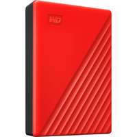 WD WD My Passport 4 TB, külső merevlemez piros, Micro-USB-B 3.2 Gen 1